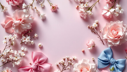 Obraz premium Beautiful floral arrangement with a joyful pink background