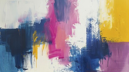 Fototapeta premium Expressive abstract painting with contrasting color blocks and brushstrokes, ai generated, AI generated