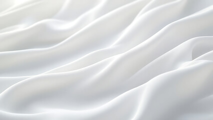 Obraz premium Flowing white satin texture with a soft touch capturing the essence of Spring against gentle lighting.