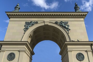 Entrance portal of the Hofgarten, built in 1617, Munich, Bavaria, Germany, Europe
