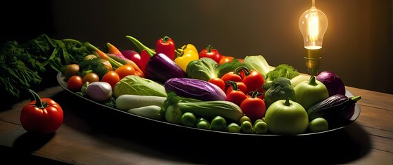 A fresh colorful vegetable platter beautifully arranged for a summer gathering