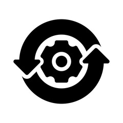 Digital Transformation glyph icon
