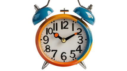 Colorful Retro Alarm Clock On Black Background