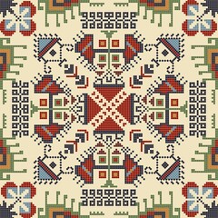 Traditional Bulgarian embroidery vector pattern