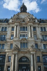Facade Bernheimer-Palais, New Baroque 1888/89, Architect Friedrich von Thiersch, Lenbachplatz, Munich, Bavaria, Germany, Europe