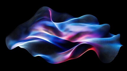 Digital Wave, Particles in Cyberspace Background