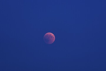 Total lunar eclipse on 27.07.2018, Middle Franconia, Bavaria, Germany, Europe