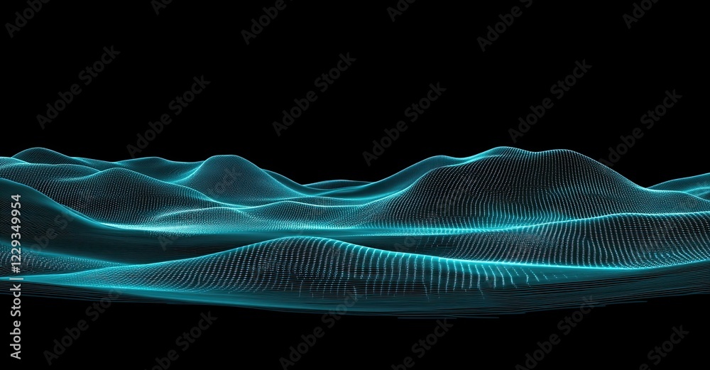 Poster digital network data background in abstract 3d render