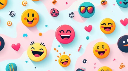 Obraz premium illustration of smile faces