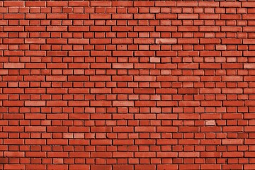 Tangerine tango colored brick wall background