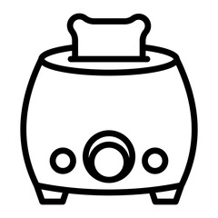 Toaster Vector Line Icon Design