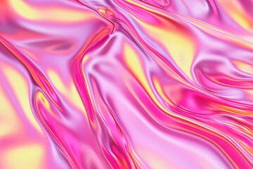 Obraz premium Iridescent Pink Liquid Holographic Background