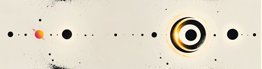 illustrazione sfondo con elementi astratti e motivi geometrici a tema surreale