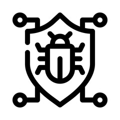data security line icon