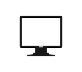 Computer monitor icon illustrated in vector on white background