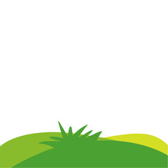 Green lawns with grass and plants
