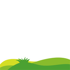 Green lawns with grass and plants