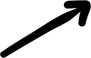 Directions Arrow in simple various styles. Hand drawn vector isolated set.