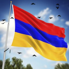 Flag of Armenia, This is a computer generated and 3d rendered image