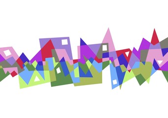 Abstract bright geometric pattern on white background
