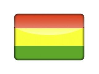 The Bolivian flag in the form of a glossy icon