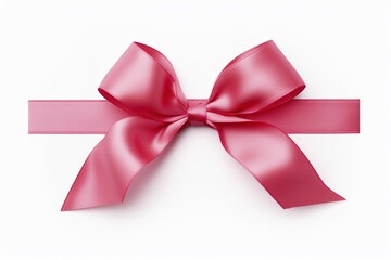 Pink ribbon on white background. KI generiert, generiert AI generated