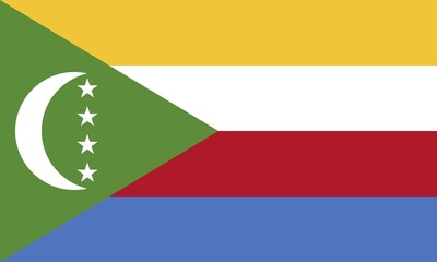 Flag of Comoros, Vector illustration