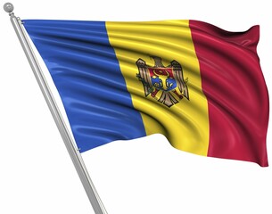 Flag of Moldova, This is a computer generated and 3d rendered image