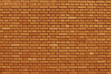 Russet Orange colored brick wall background