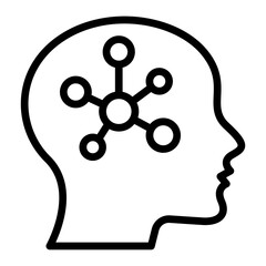 Psychology Vector Line Icon Design