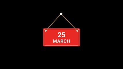 25 March Hanging Signboard Animation 