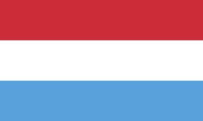 Naklejka premium Flag of Luxembourg, Vector illustration