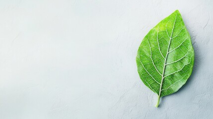 Leaf and Plant Icon with Vitamin Label Green leaf with the vitamin C symbol, white background, represents natural sources of vitamin C
