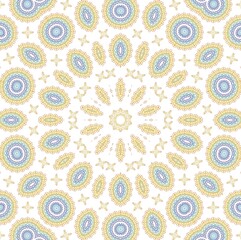 White background with abstract color radial pattern