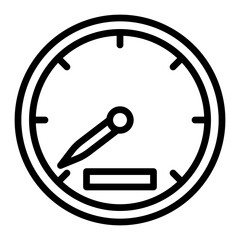 Odometer Vector Line Icon Design