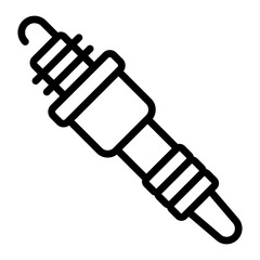 Spark Plug Vector Line Icon Design
