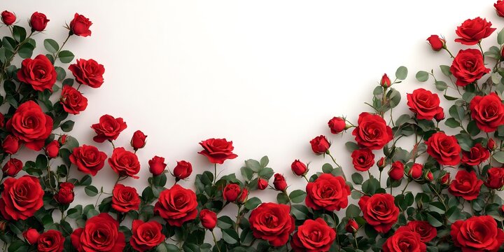 Elegant Red Rose Garland &ndash; Perfect for Romantic Decor and Festive Arrangements