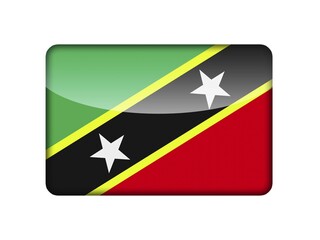 The Saint Kitts and Nevis flag in the form of a glossy icon