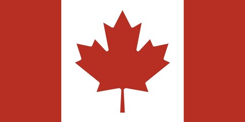 Flag of Canada, Vector illustration