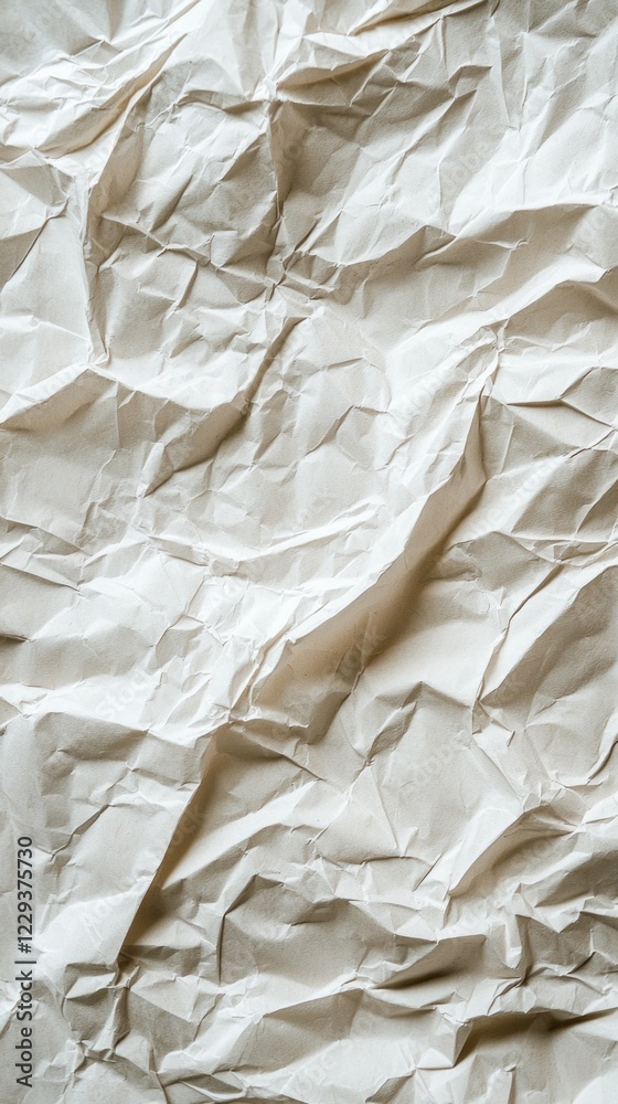 Aufkleber Delicate folds and creases form a captivating surface texture, inviting the viewer to explore the subtle beauty of paper. Ideal for creative projects and artistic expressions