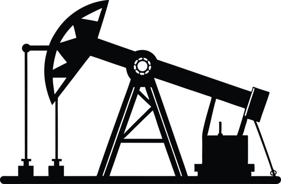 recommend clip art: Oil pump silhouette vector, Oil pump jack vector illustration
