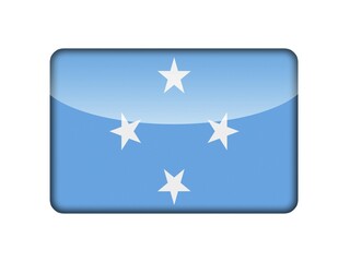 The Micronesia flag in the form of a glossy icon