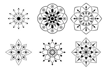 Mega mandala bundle,Mandala Pattern Designs,Mandala pattern colored background. Vector illustration.