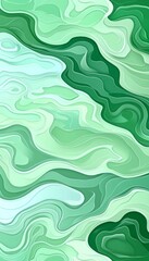 Seamless Mint to Seafoam Gradient 3D Low Profile Wavy Texture Background Pattern, Abstract Green Art