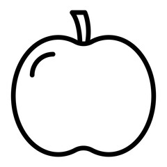 Apple Vector Line Icon Design
