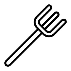 Pitchfork Vector Line Icon Design