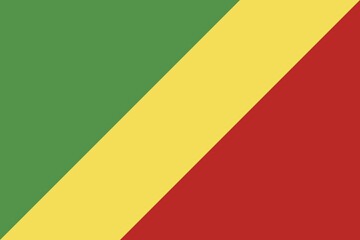 Flag of Republic of the Congo, Vector illustration