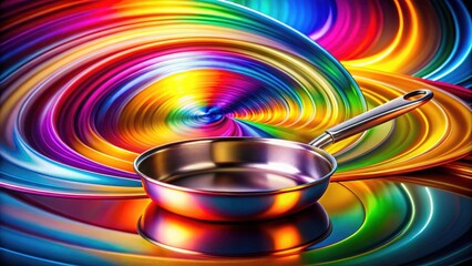 Distorted colorful circles and gradient backgrounds offer a unique product photography setting, emphasizing color distortion and abstract design.