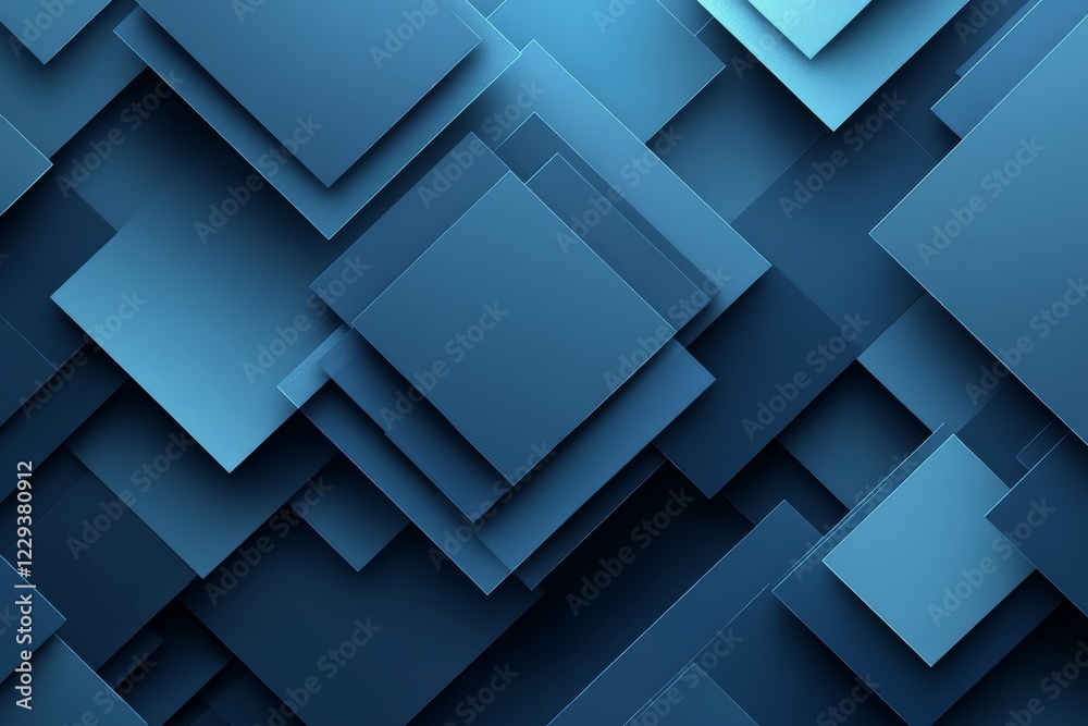 Fototapete layers of blue geometric shapes create a modern and dynamic abstract background design