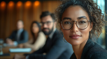  conference table meeting focused on idea generation